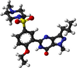 Viagra (sildenafil), trojrozměrný model